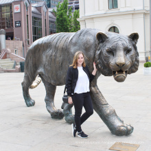casting garden animal decoration life-size bronze tiger statue